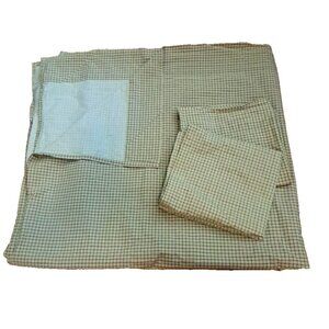 Chaps Bramble Tattersal King Flat Sheet & 2 King Pillowcases Beige 100% Cotton